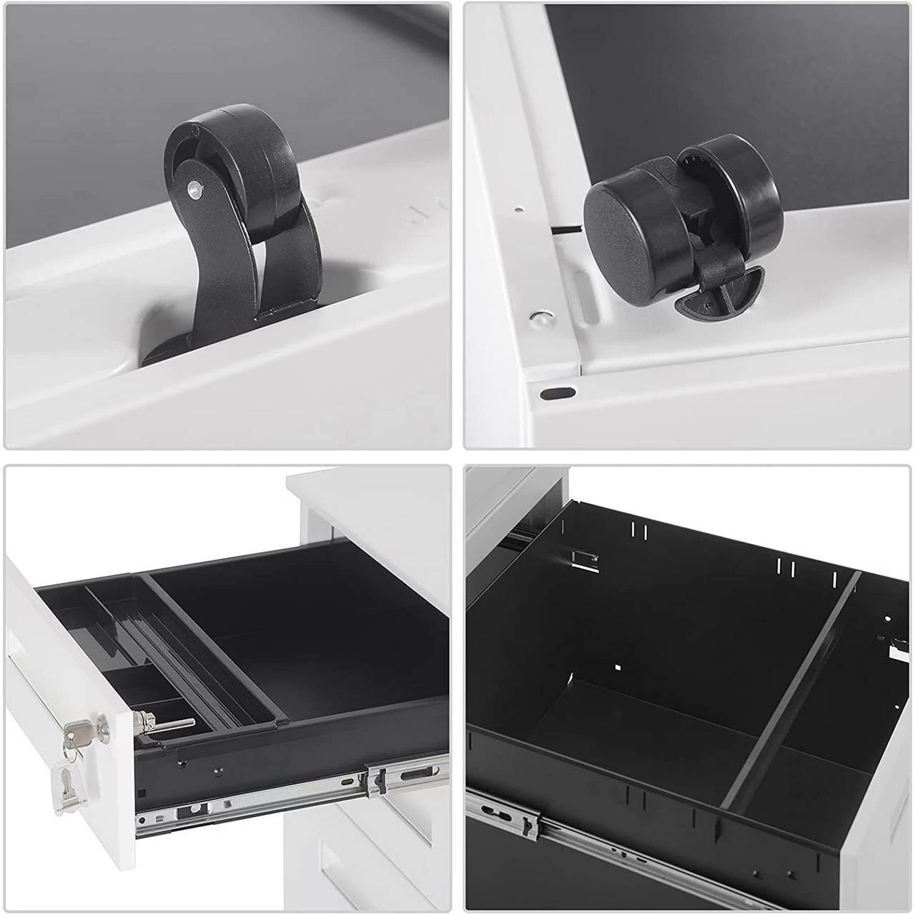 Rollcontainer Büroschrank Metall Mit 3 Schubladen Vormontiert 8 Rollcontainer Büroschrank Metall Mit 3 Schubladen Vormontiert – Bild 8