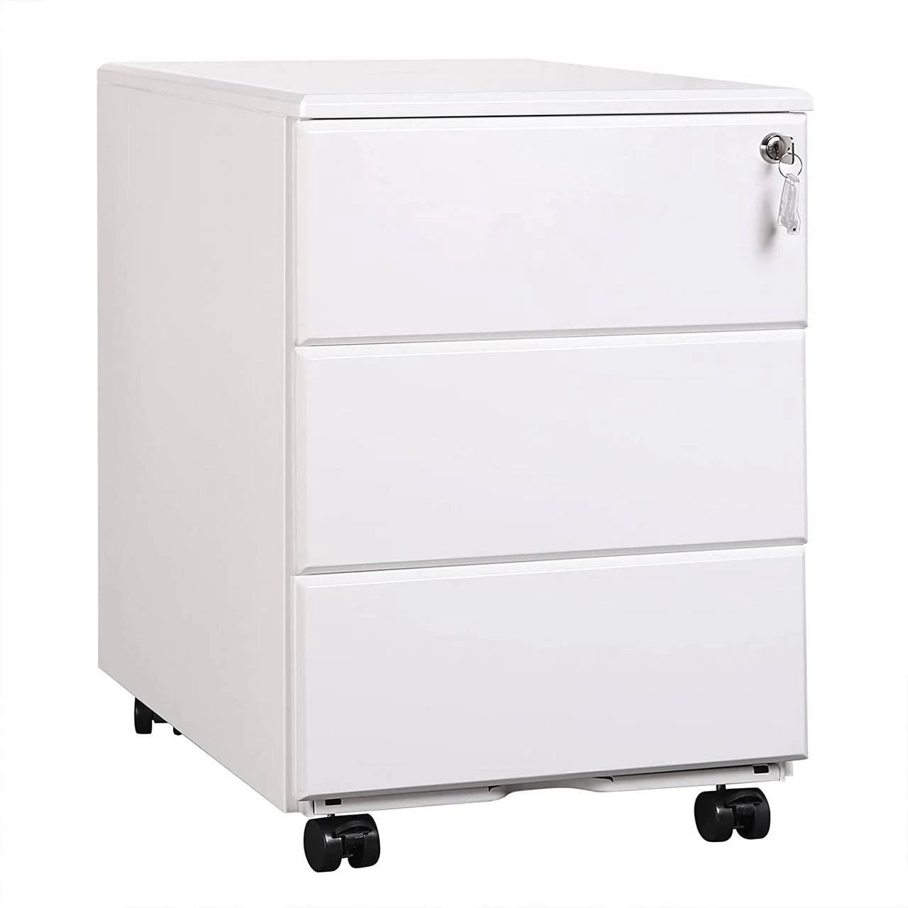 Rollcontainer Aktenschrank Mit 3 Schubladen Vormontiert Büro, Home Office 2 Rollcontainer Aktenschrank Mit 3 Schubladen Vormontiert Büro, Home Office – Bild 2