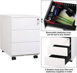 Rollcontainer Aktenschrank Mit 3 Schubladen Vormontiert Büro, Home Office 14 Rollcontainer Aktenschrank Mit 3 Schubladen Vormontiert Büro, Home Office -Möbel Store Rollcontainer Bueroschrank mit 3 Schubladen SK024ws weiss5 1280x1280