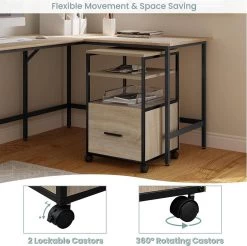 WOLTU Rollcontainer, Mobiler Aktenschrank Mit 1 Schublade 2 Offenen Fächern 14 WOLTU Rollcontainer, Mobiler Aktenschrank Mit 1 Schublade 2 Offenen Fächern -Möbel Store Rollcontainer mobiler Aktenschrank mit 1 Schublade 2 offenen Faechern W0ATT0385 Helle Eiche6 1280x1280