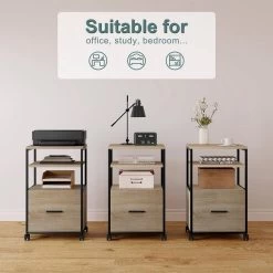 WOLTU Rollcontainer, Mobiler Aktenschrank Mit 1 Schublade 2 Offenen Fächern 15 WOLTU Rollcontainer, Mobiler Aktenschrank Mit 1 Schublade 2 Offenen Fächern -Möbel Store Rollcontainer mobiler Aktenschrank mit 1 Schublade 2 offenen Faechern W0ATT0385 Helle Eiche7 1280x1280