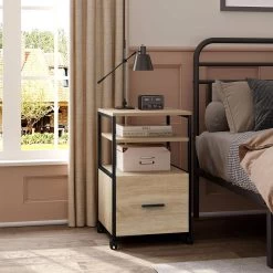 WOLTU Rollcontainer, Mobiler Aktenschrank Mit 1 Schublade 2 Offenen Fächern 17 WOLTU Rollcontainer, Mobiler Aktenschrank Mit 1 Schublade 2 Offenen Fächern -Möbel Store Rollcontainer mobiler Aktenschrank mit 1 Schublade 2 offenen Faechern W0ATT0385 Helle Eiche9 1280x1280