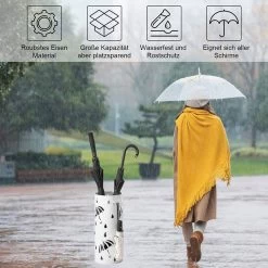 Schirmständer Regenschirmständer Mit Wasserauffangschale Rund -Möbel Store Schirmstaender Regenschirmstaender mit Wasserauffangschale SST01ws weiss4 1280x1280