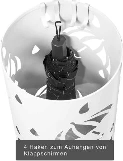 Schirmständer Regenschirmständer Mit Wasserauffangschale Rund -Möbel Store Schirmstaender Regenschirmstaender mit Wasserauffangschale SST01ws weiss6 1280x1280