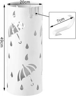 Schirmständer Regenschirmständer Mit Wasserauffangschale Rund -Möbel Store Schirmstaender Regenschirmstaender mit Wasserauffangschale SST01ws weiss8 1280x1280