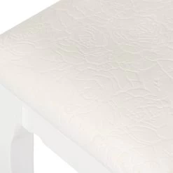 Schminkhocker Sitzhocker Klavierhocker Samt Massivholzbeine, Weiß -Möbel Store Schminkhocker Sitzhocker Samt Massivholzbeine MB6095ws weiss7 1280x1280