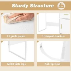 Schminktisch Mit LED-Beleuchtung Spiegel, 3 Einstellbare Helligkeiten, Weiß -Möbel Store Schminktisch LED Beleuchtung Spiegel 3 einstellbare Helligkeiten W0ETT0119 weiss8 1280x1280