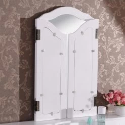 Schminktisch Mit Hocker Kosmetiktisch Mit 3 Spiegel Und 4 Schubladen, Weiß -Möbel Store Schminktisch mit Hocker 3 Spiegel 4 Schubladen MDF 90x145x40cm BxHxT MB6027cm Weiss3 1280x1280