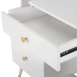 Schminktisch Mit Hocker Spiegel 4 Schubladen Weiß -Möbel Store Schminktisch mit Hocker Spiegel 4 Schubladen MB6081ws weiss7 1280x1280