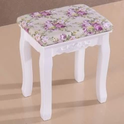 Schminktisch Kosmetiktisch Frisiertisch Mit Spiegel 4 Schubladen Weiß -Möbel Store Schminktisch mit Spiegel und Hocker MB6024cm MB6024cm 2 1280x1280