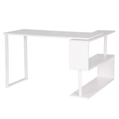 Schreibtisch Eckschreibtisch Arbeitstisch PC Laptop Tisch, Mit Ablagen, MDF -Möbel Store Schreibtisch Arbeitstisch mit Ablagen MDF Weiss TS65ws 3 1280x1280