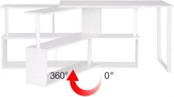 Schreibtisch Eckschreibtisch Arbeitstisch PC Laptop Tisch, Mit Ablagen, MDF -Möbel Store Schreibtisch Arbeitstisch mit Ablagen MDF Weiss TS65ws 6 1280x1280