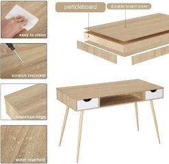 Schreibtisch Computertisch Arbeitstisch Holz Stahl -Möbel Store Schreibtisch Computertisch Arbeitstisch Holz Stahl TSG19hei helleiche8 1280x1280