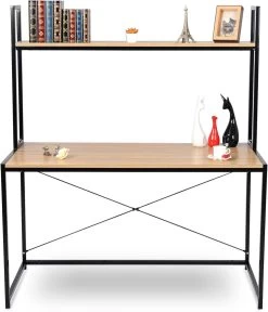 Schreibtisch Computertisch Bürotisch Aus Holz Und Stahl, Ca.120x60x140 Cm -Möbel Store Schreibtisch Computertisch B rotisch aus Holz und Stahl ca 120x60x140 cm TSB02hei NATUR2 1280x1280