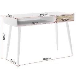 Schreibtisch Mit Schublade Und Offenem Fach Weiß 11 Schreibtisch Mit Schublade Und Offenem Fach Weiß -Möbel Store Schreibtisch Computertisch mit 1 Schubladen Holz Stahl TS39sz 13 1280x1280