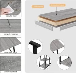 Schreibtisch Computertisch Mit 2 Ablage Holz Stahl -Möbel Store Schreibtisch Computertisch mit 2 Ablage Holz Stahl TSG25gr grau8 1280x1280