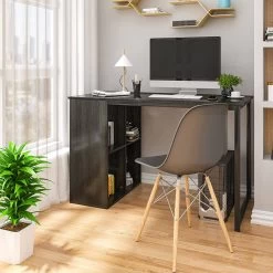 Schreibtisch Computertisch Mit 4 Ablage Holz & Stahl -Möbel Store Schreibtisch Computertisch mit 4 Ablage Holz Stahl TSG26sz 102 1280x1280