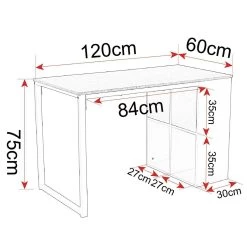 Schreibtisch Computertisch Mit 4 Ablage Holz & Stahl -Möbel Store Schreibtisch Computertisch mit 4 Ablage Holz Stahl TSG26sz 3 1280x1280