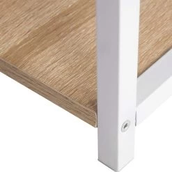 Schreibtisch Aus Holz Und Stahl, Mit Ablage 120x60x75 Cm -Möbel Store Schreibtisch aus Holz und Stahl mit Ablage TSB31hei 6 1280x1280