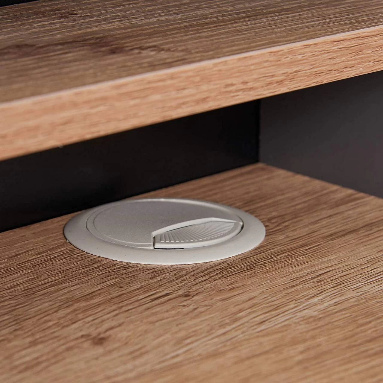 Schreibtisch Mit Ablage 90x50x88,5 Cm, Hell Eiche-grau 9 Schreibtisch Mit Ablage 90x50x88,5 Cm, Hell Eiche-grau – Bild 9