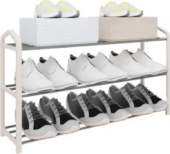 Schuhablage Schuhregal Ständer,3 Schicht Für 12 Paare Schuhe,XXL Ständer Regale -Möbel Store Schuhablage Schuhregal St nder 3 Schicht f r 12 Paare Schuhe XXL St nder Regale SR0024cm3 Creme2 1280x1280