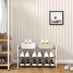 Schuhablage Schuhregal Ständer,3 Schicht Für 12 Paare Schuhe,XXL Ständer Regale -Möbel Store Schuhablage Schuhregal St nder 3 Schicht f r 12 Paare Schuhe XXL St nder Regale SR0024cm3 Creme4 1280x1280