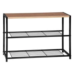 Schuhbank Schuhregal Badregal Mit Sitzfläche Schwarz + Eiche -Möbel Store Schuhbank Schuhregal Badregal mit Sitzflaeche SR0051 2 1280x1280