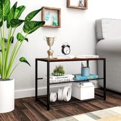 Schuhbank Schuhregal Badregal Mit Sitzfläche Schwarz + Holzoptik Vintage -Möbel Store Schuhbank Schuhregal mit Sitzfl che Badregal Sitzbank mit Ablagen Holz Metall SR0051dc Schwarz Holzoptik Vintage4 1280x1280