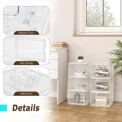 Schuhboxen Stapelbar 3er Set, Mit Magnetischer Tür, Transparent Aus Kunststoff 14 Schuhboxen Stapelbar 3er Set, Mit Magnetischer Tür, Transparent Aus Kunststoff -Möbel Store Schuhboxen stapelbar 3er Set mit magnetischer T r transparent aus Kunststoff W0ITT2002 transparent7 1280x1280