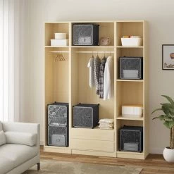 Schuhboxen Stapelbar, DIY Steckregal Mit Tür, Mit 6 Aufbewahrungsbox -Möbel Store Schuhboxen stapelbar DIY Steckregal mit T r mit 6 Aufbewahrungsbox W0ITT0074 schwarz6 1280x1280