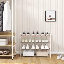 Schuhregal Schuhablage,Ständer Regale 4 Schicht Für 16 Paare Schuhe,79x19,5x62cm -Möbel Store Schuhregal Schuhablage St nder Regale 4 Schicht f r 16 Paare Schuhe 79x19 5x62cm SR0024cm4 creme4 1280x1280