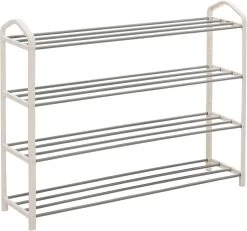 Schuhregal Schuhablage,Ständer Regale 4 Schicht Für 16 Paare Schuhe,79x19,5x62cm