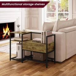 WOLTU Schuhregal Mit Sitzfläche, Schuhschrank Aus Metall MDF, Schwarz Vintagebraun 12 WOLTU Schuhregal Mit Sitzfläche, Schuhschrank Aus Metall MDF, Schwarz Vintagebraun -Möbel Store Schuhregal Schuhschrank aus Metall MDF W0ITT2063 Schwarz Vintagebraun4 1280x1280