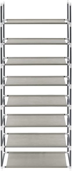 Schuhregal Schuhständer Steckregal, XXL 8 Schichte Für 24 Paar Schuhe, Grau -Möbel Store Schuhregal Schuhst nder Steckregal XXL 8 Schichte f r 24 Paar Schuhe SR0009 Grau6 1280x1280