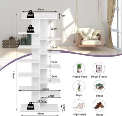 Schuhregal Mit 12 Ebenen, Weißer Schuhschrank Für Flur, Aus Holzwerkstoff 9 Schuhregal Mit 12 Ebenen, Weißer Schuhschrank Für Flur, Aus Holzwerkstoff -Möbel Store Schuhregal mit 12 Ebenen weisser Schuhschrank f r Flur aus Holzwerkstoff SRX16ws weiss3 1280x1280