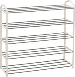 Schuhregal Mit 5 Ablagen Für 20 Paare Schuhe, XXL Ständer Regale, 79x19,5x79cm