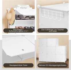 Schuhregal Mit 8 Fächern, Schuhaufbewahrung Für 32 Paar Schuhe, Weiß 15 Schuhregal Mit 8 Fächern, Schuhaufbewahrung Für 32 Paar Schuhe, Weiß -Möbel Store Schuhregal mit 8 F chern Schuhaufbewahrung f r 32 Paar Schuhe W0ITT2005 Weiss7 1280x1280