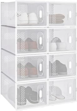 Schuhregal Mit Magnetverschluss Schuhboxen DIY Steckregal Aus Kunststoff