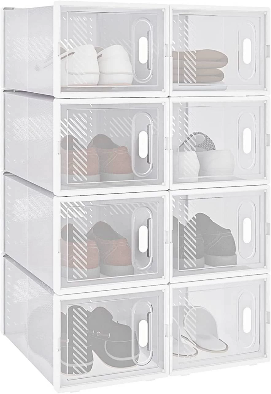 Schuhregal Mit Magnetverschluss Schuhboxen DIY Steckregal Aus Kunststoff 1 Schuhregal Mit Magnetverschluss Schuhboxen DIY Steckregal Aus Kunststoff