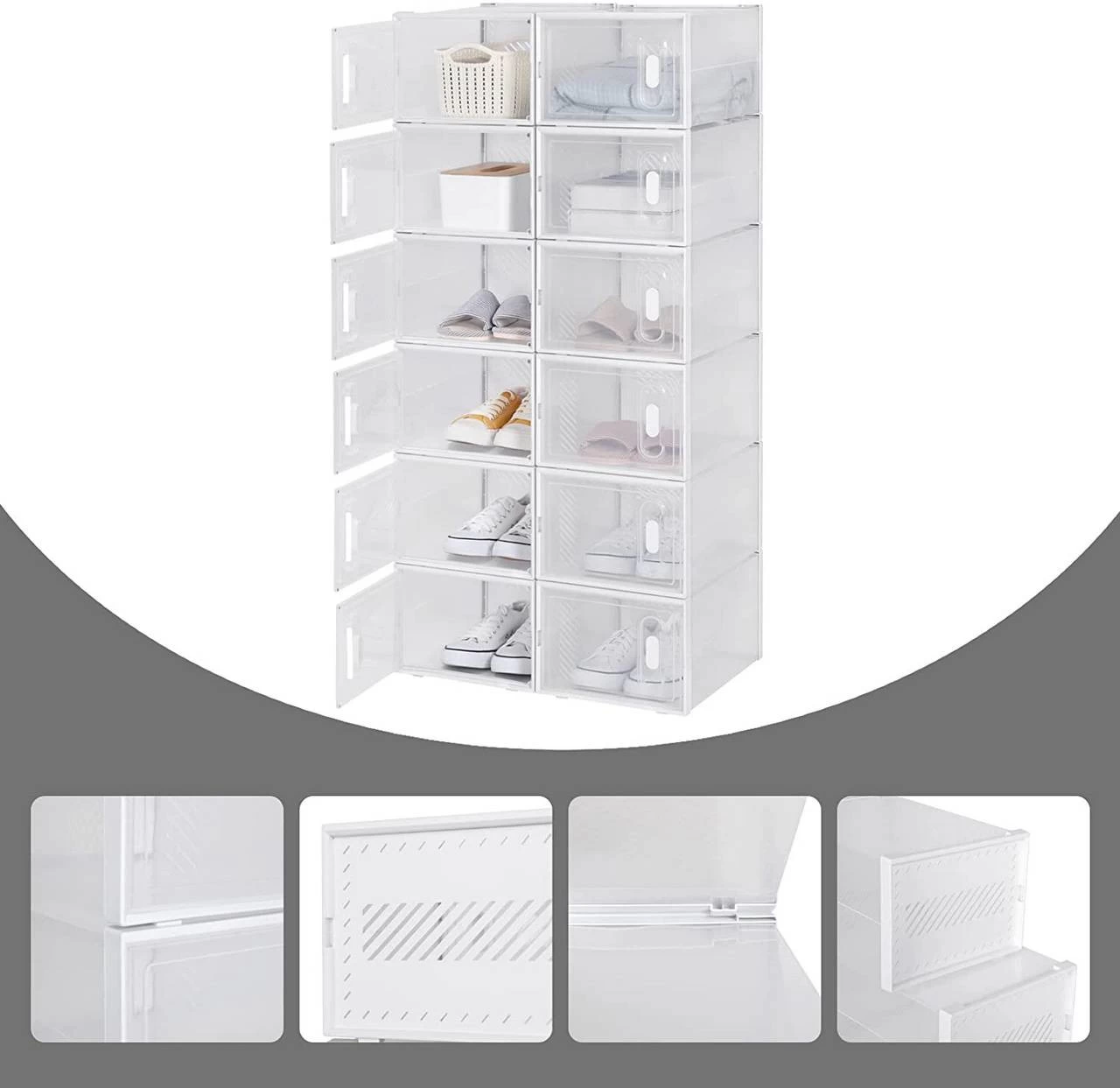 Schuhregal Mit Magnetverschluss Schuhboxen DIY Steckregal Aus Kunststoff 7 Schuhregal Mit Magnetverschluss Schuhboxen DIY Steckregal Aus Kunststoff – Bild 7