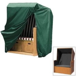 Schutzhülle Abdeckhaube Für Strandkorb 140/175x135x105 Cm Grün