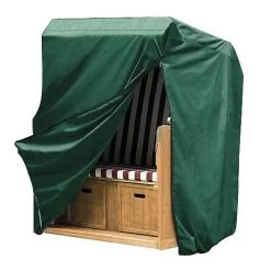 Schutzhülle Strandkorb 165/135x125x90 Cm, Für Gartenmöbel, Aus PE Grün