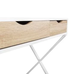 Schreibtisch Mit 3 Schubladen Aus Holz & Stahl -Möbel Store Sehr Elegant Schreibtisch mit 3 Schubladen aus Holz Stahl im weiss bei Woltu TS40sz 4 1280x1280