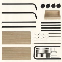 Servierwagen, Küchenwagen Auf Rollen, Mit 3 Ablagen 2 Bremsen 15 Servierwagen, Küchenwagen Auf Rollen, Mit 3 Ablagen 2 Bremsen -Möbel Store Servierwagen K chenwagen auf Rollen mit 3 Ablagen 2 Bremsen RW049she Helle Eiche Schwarz8 1280x1280