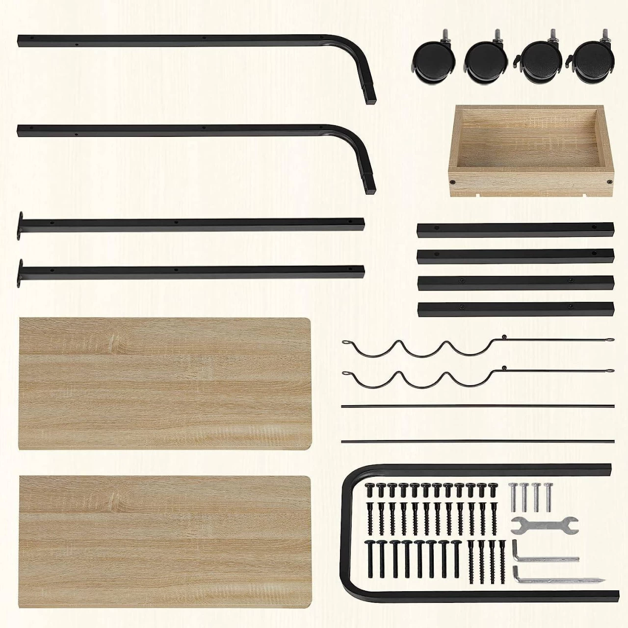 Servierwagen, Küchenwagen Auf Rollen, Mit 3 Ablagen 2 Bremsen 8 Servierwagen, Küchenwagen Auf Rollen, Mit 3 Ablagen 2 Bremsen – Bild 8