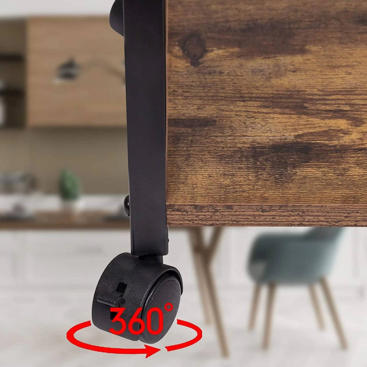 Küchenwagen Aus Metall Mit Weinregal Retro, 60x40x86cm 6 Küchenwagen Aus Metall Mit Weinregal Retro, 60x40x86cm – Bild 6