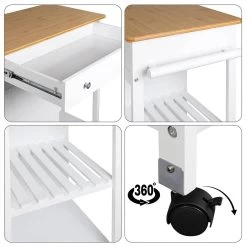 Servierwagen Küchenwagen Küchentrolley Aus Bambus Weiß 75x89x44 Cm 15 Servierwagen Küchenwagen Küchentrolley Aus Bambus Weiß 75x89x44 Cm -Möbel Store Servierwagen Kuechenwagen Kuechentrolley aus Bambus Weiss 75x89x44 cm RW042ws7 1280x1280