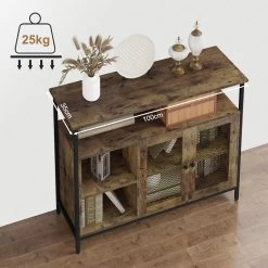 Sideboard Mit Arbeitsplatte, Mit 2 Türen 2 Offenen Fächern, Verstellbare Ablage -Möbel Store Sideboard mit Arbeitsplatte mit 2 T ren 2 offenen F chern verstellbare Ablage SSK001hov Vintage3 1280x1280