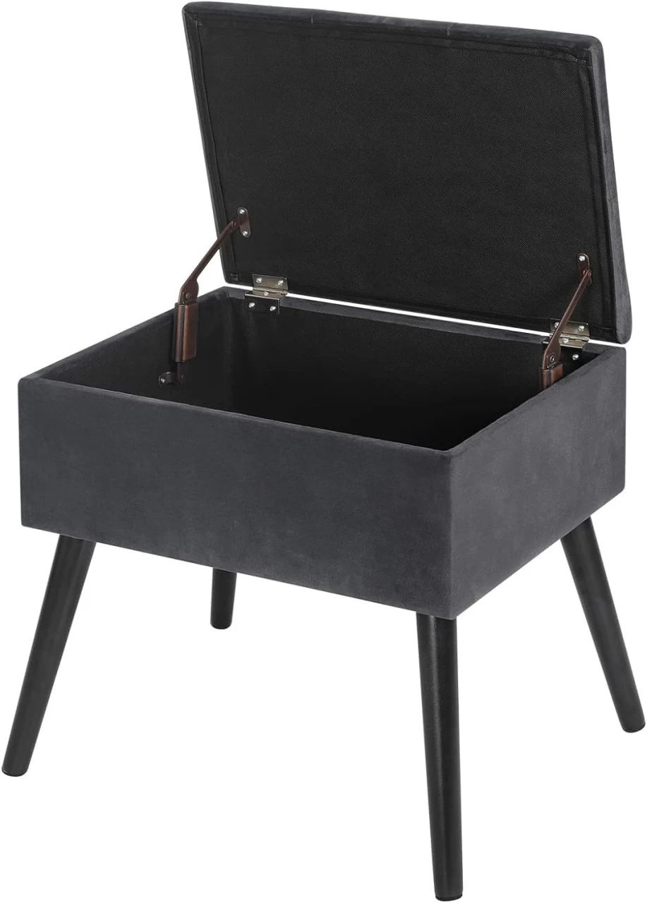 Sitzbank Samt Hocker Mit Stauraum, Fußbank Polsterbank Aus Samt Holzbeine 9 Sitzbank Samt Hocker Mit Stauraum, Fußbank Polsterbank Aus Samt Holzbeine – Bild 9