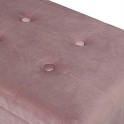 Sitzbank Faltbar Mit Stauraum, Aufbewahrungsbox Fußablage, Sitzfläche Aus Samt -Möbel Store Sitzhocker Aufbewahrungsbox Gepolsterte Sitzflaeche Samt rosa6 1280x1280